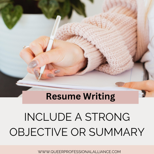 resume objective or summary